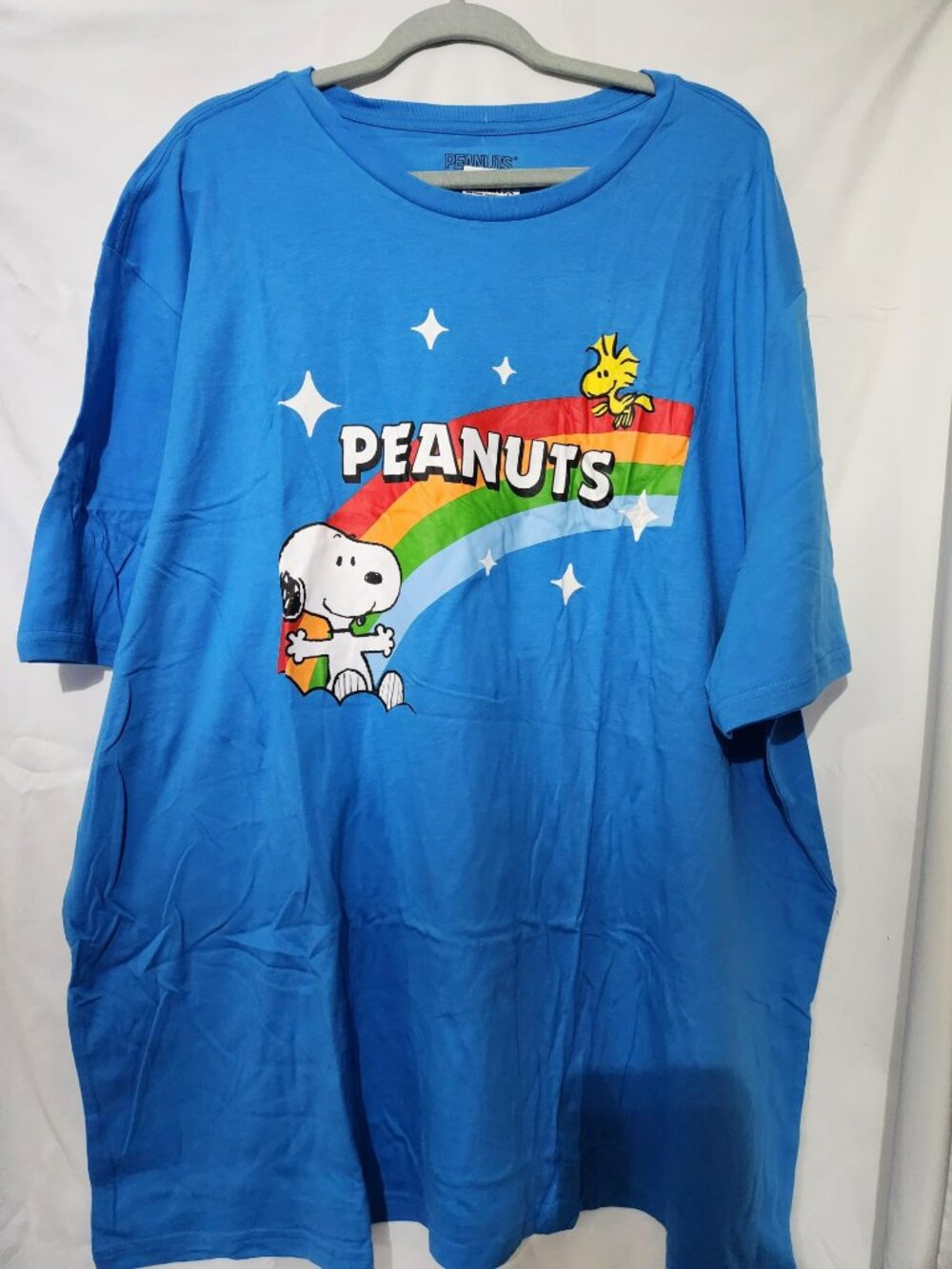 NWT Peanuts Snoopy Woodstock Rainbow Graphic Tee 3XL